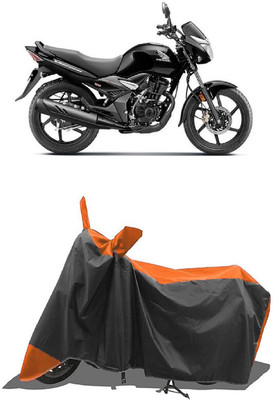 SUGASHRI Waterproof Two Wheeler Cover for Honda(CB Unicorn, Orange, Black)