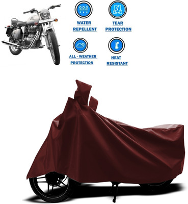 CODOKI Waterproof Two Wheeler Cover for Royal Enfield(Bullet 350, Maroon)