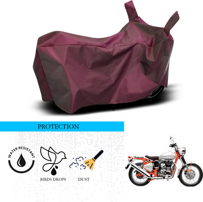 SnehaSales Waterproof Two Wheeler Cover for Royal Enfield(Bullet Trials 500, Maroon)