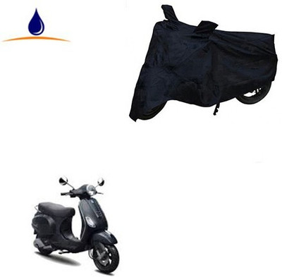 MMSSTAR Waterproof Two Wheeler Cover for Piaggio(Vespa LX, Black)