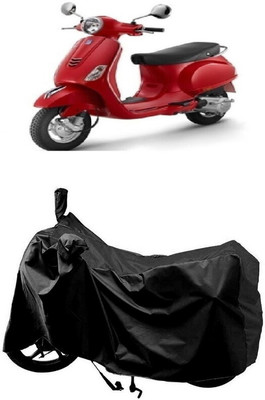 SUGASHRI Waterproof Two Wheeler Cover for Piaggio(Vespa, Black)