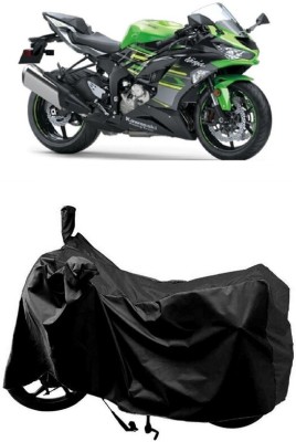 SUGASHRI Waterproof Two Wheeler Cover for Kawasaki(Ninja ZX-6R, Black)