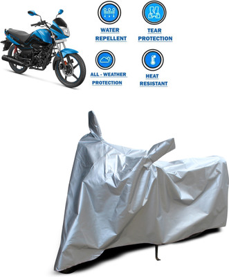 CODOKI Two Wheeler Cover for Hero(MotoCorp Splendor iSmart, Silver)