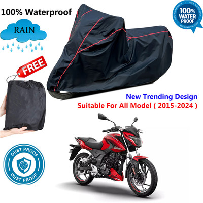 smwzxyu Waterproof Two Wheeler Cover for Bajaj(Black, Red)