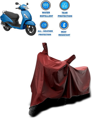 CODOKI Waterproof Two Wheeler Cover for TVS(Jupiter classic, Maroon)