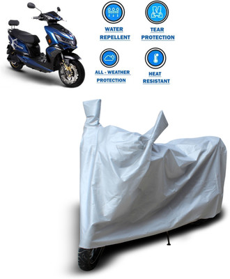 CODOKI Two Wheeler Cover for Okinawa(Praise, Silver)