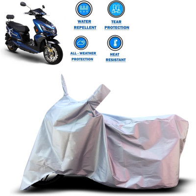 CODOKI Two Wheeler Cover for Okinawa(Praise, Silver)