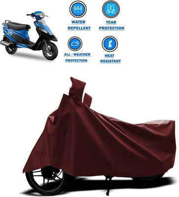 CODOKI Waterproof Two Wheeler Cover for TVS(Scooty Pep+, Maroon)