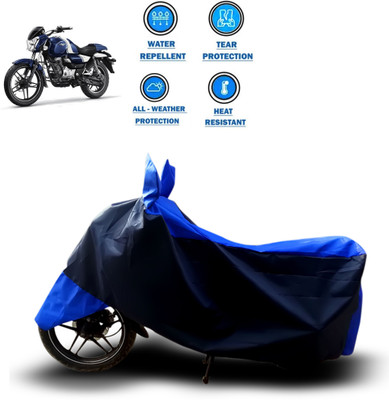 GOSHIV-car and bike accessories Two Wheeler Cover for Bajaj(V12, Blue)