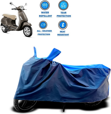 CODOKI Two Wheeler Cover for Piaggio(Vespa VXL, Blue)