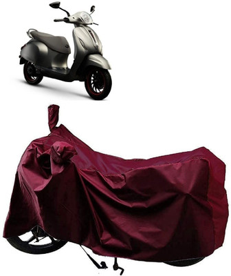 SK AUTO Two Wheeler Cover for Bajaj(Chetak, Maroon)
