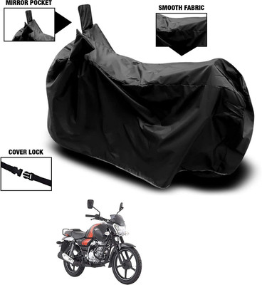 SK AUTO Waterproof Two Wheeler Cover for Bajaj(V12, Black)
