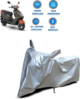CODOKI Two Wheeler Cover for Okinawa(Ridge Plus, Silver)