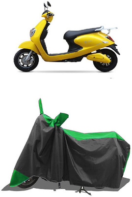 SUGASHRI Waterproof Two Wheeler Cover for Techo Electra(Electra, Green, Black)