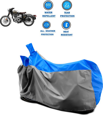 CODOKI Two Wheeler Cover for Royal Enfield(Classic 500, Grey)