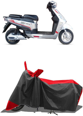 SUGASHRI Waterproof Two Wheeler Cover for Hero(Electric NYX HS500 ER BS6, Red, Black)