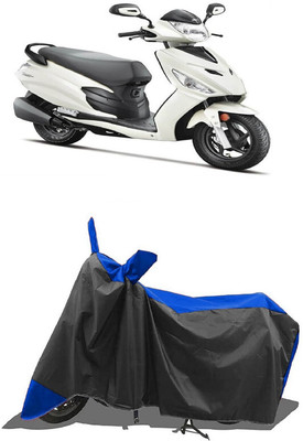 SUGASHRI Waterproof Two Wheeler Cover for Hero(Electric Dash BS6, Blue, Black)