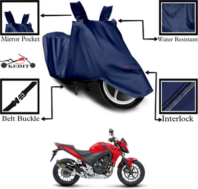 DeepShakshi AUTOMOTIVE Two Wheeler Cover for Honda(CBR500R, Blue)
