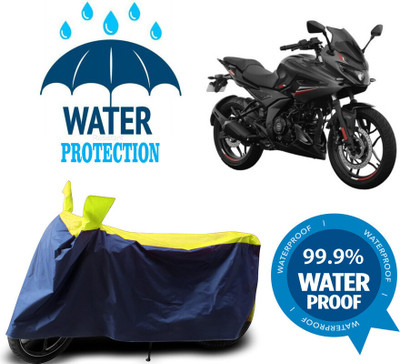 Mdstar Waterproof Two Wheeler Cover for Bajaj(Pulsar 220 BS6, Multicolor)