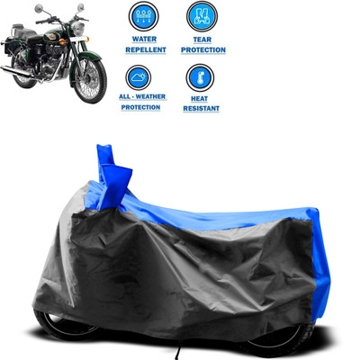 PAGORA Two Wheeler Cover for Royal Enfield(Bullet 500, Grey)