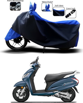 SEBONGO Waterproof Two Wheeler Cover for Honda(Activa 125, Blue, Black)