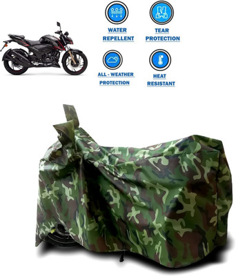 CODOKI Two Wheeler Cover for TVS(Apache RTR 200 4V, Green)