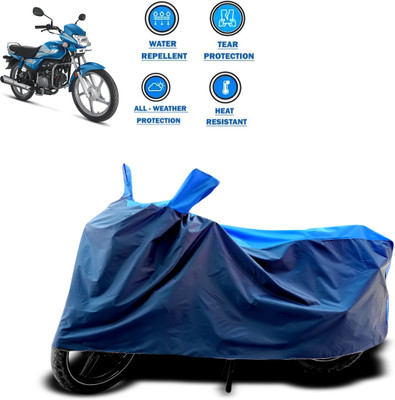 CODOKI Two Wheeler Cover for Hero(HF Deluxe Eco, Blue)
