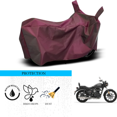 SnehaSales Waterproof Two Wheeler Cover for Royal Enfield(Meteor 350, Maroon)