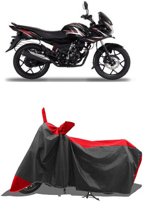 SUGASHRI Waterproof Two Wheeler Cover for Bajaj(Discover 150 f, Red, Black)