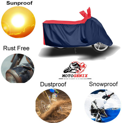 DeepShakshi AUTOMOTIVE Waterproof Two Wheeler Cover for Hero, Honda, TVS, Yamaha, Hero Electric, Universal For Bike(Discover 110, Red, Blue)