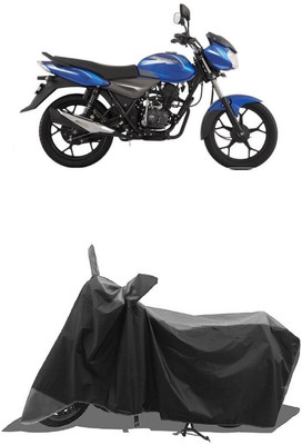 SUGASHRI Waterproof Two Wheeler Cover for Bajaj(Discover, Grey, Black)