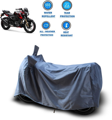 CODOKI Waterproof Two Wheeler Cover for TVS(Apache RTR 200, Grey)