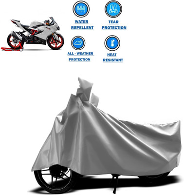 CODOKI Two Wheeler Cover for TVS(Apache RR 310, Silver)