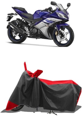 SUGASHRI Waterproof Two Wheeler Cover for Yamaha(YZF R15 Ver 2.0, Red, Black)