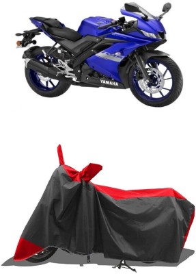 SUGASHRI Waterproof Two Wheeler Cover for Yamaha(YZF R15 V3, Red, Black)