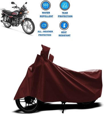 PAGORA Waterproof Two Wheeler Cover for Hero(MotoCorp Splendor Plus, Maroon)