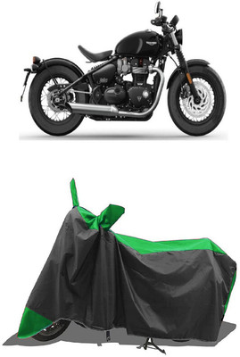 SUGASHRI Waterproof Two Wheeler Cover for Triumph(Bonneville Bobber BS6, Green, Black)