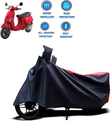 PAGORA Two Wheeler Cover for Vespa(Urban Club, Red)