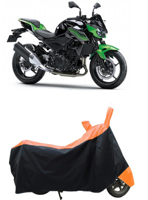 Coxtor Waterproof Two Wheeler Cover for Kawasaki(Z400 BS6, Orange)