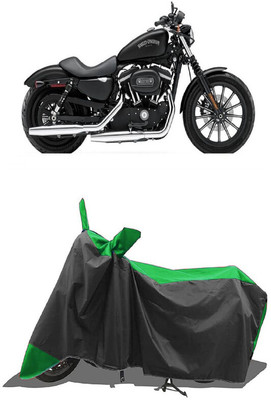 SUGASHRI Waterproof Two Wheeler Cover for Harley Davidson(Iron 883, Green, Black)
