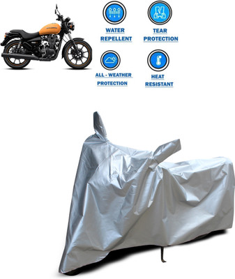 CODOKI Two Wheeler Cover for Royal Enfield(Thunderbird 500, Silver)