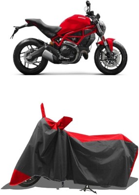 SUGASHRI Waterproof Two Wheeler Cover for Ducati(Monster, Red, Black)