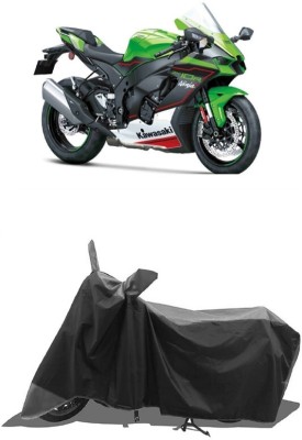 SUGASHRI Waterproof Two Wheeler Cover for Kawasaki(Ninja ZX-10R, Grey, Black)