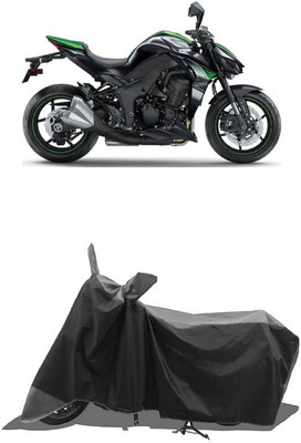 SUGASHRI Waterproof Two Wheeler Cover for Kawasaki(Z1000 BS6, Grey, Black)