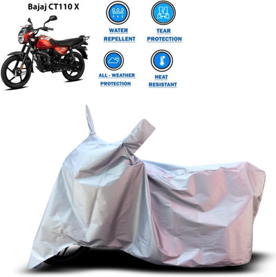 GOSHIV-car and bike accessories Two Wheeler Cover for Bajaj(Silver)