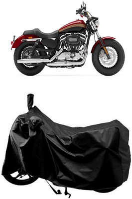 SUGASHRI Waterproof Two Wheeler Cover for Harley Davidson(1200 Custom, Black)