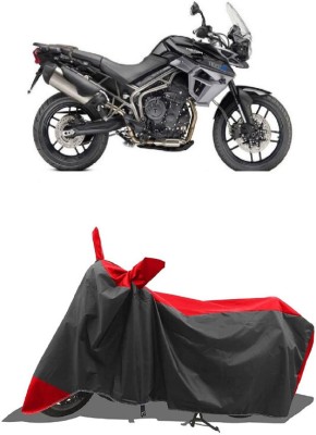 SUGASHRI Waterproof Two Wheeler Cover for Triumph(Tiger 800 XR, Red, Black)