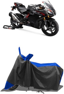 SUGASHRI Waterproof Two Wheeler Cover for TVS(Apache RR 310, Blue, Black)