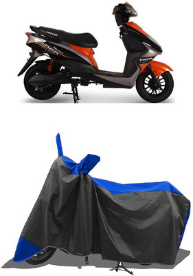 SUGASHRI Waterproof Two Wheeler Cover for Ampere(REO BS6, Blue, Black)