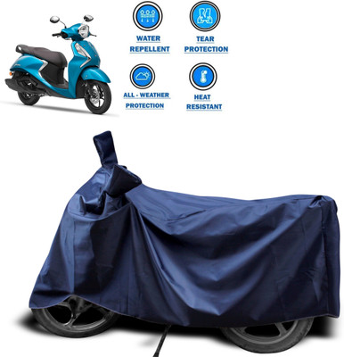 CODOKI Two Wheeler Cover for Yamaha(Fascino 125 FI, Blue)